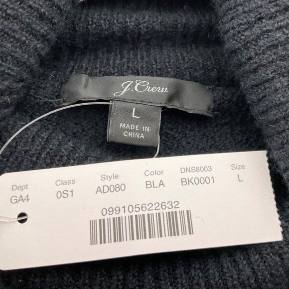 J Crew Large Black Turtleneck Sweater Dress Pullover Wool Alpaca Bl Minimalist - Picture 3 of 8